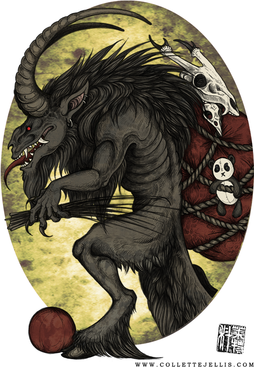 Krampus By Flyingviperart - Merry Krampus T-shirt (540x783), Png Download