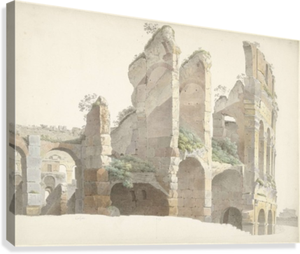 Het Colosseum Te Rome Canvas Print - Het Colosseum Te Rome (429x364), Png Download