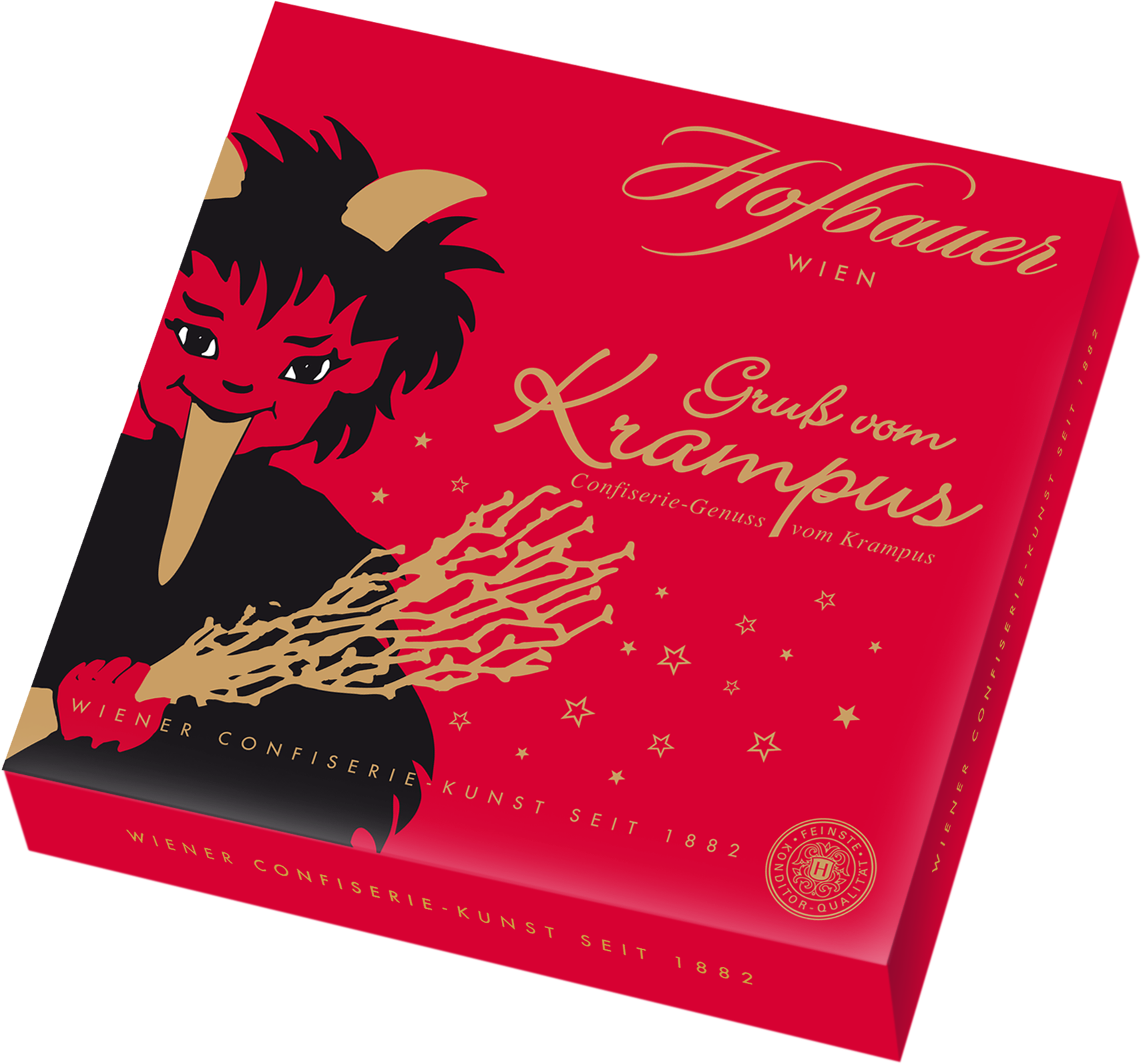 Hofbauer Greetings From Krampus Pralines - Praline Christkindlsel. 200g Hofb (1 Packung) (1756x1660), Png Download