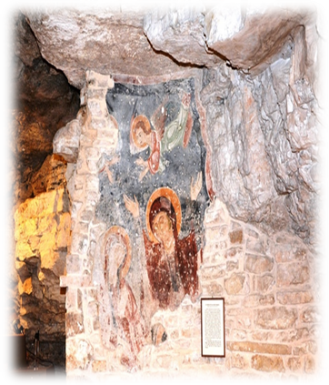 The Ancient Cave Dedicated To Our Lady Is The Place - Painting (362x423), Png Download