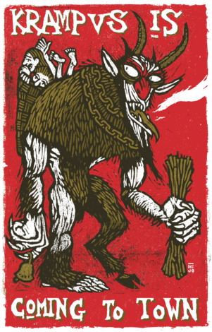 Krampus Is Comin' To Town - T-shirt (571x495), Png Download