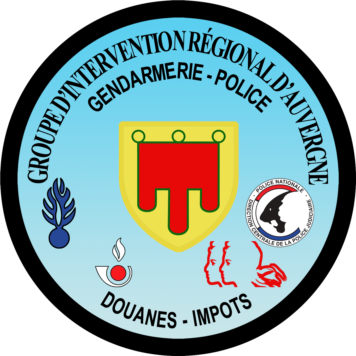 Gir Auvergne - Central Directorate Of The Judicial Police (1500x1500), Png Download