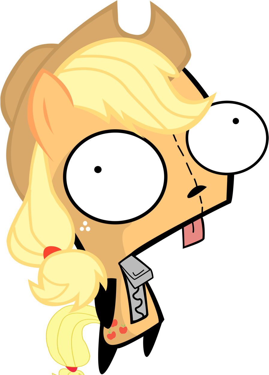 Applejack, Gir, Invader Zim, Safe - Invasor Zim Gir Png (1000x1250), Png Download