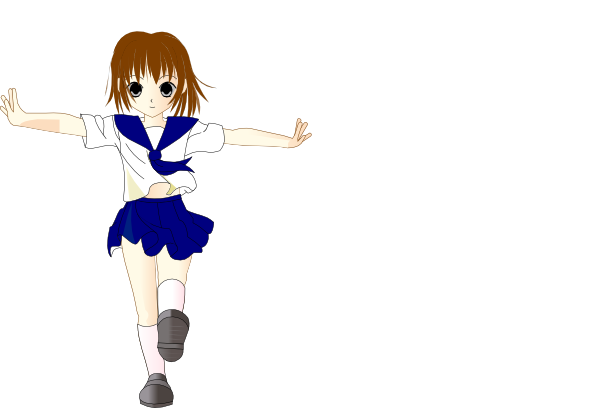 How To Set Use Brunette School Girl Clipart (600x408), Png Download