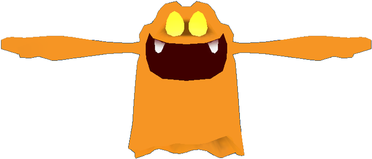 Download Zip Archive - Luigi's Mansion Orange Ghost (750x650), Png Download