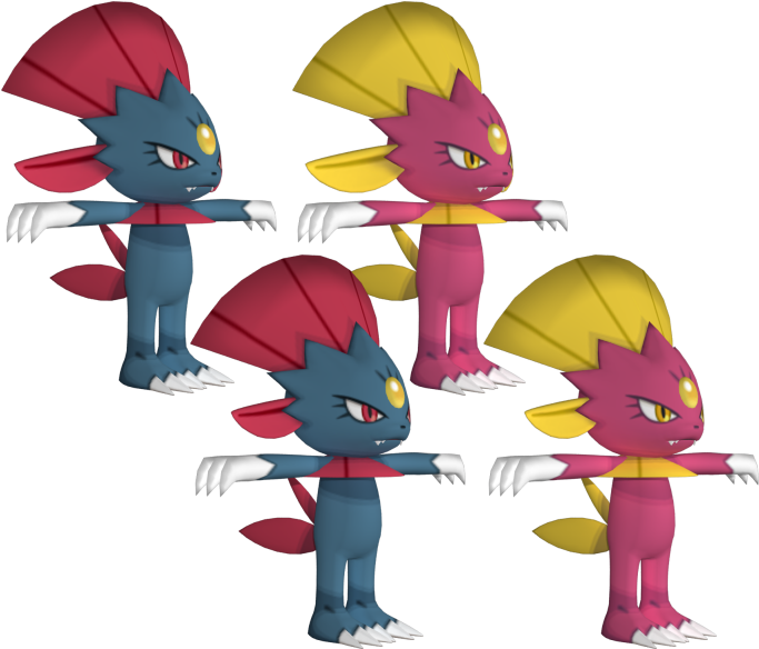 Download Zip Archive - Weavile 3d Model (750x650), Png Download