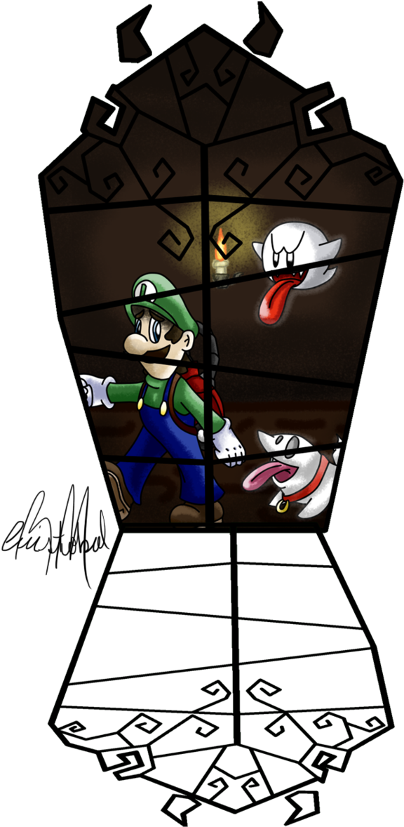 Luigi's Mansion Dark Moon Fan Art By Chris900j On Deviantart - Luigi's Mansion Dark Moon Logo Png (679x1177), Png Download
