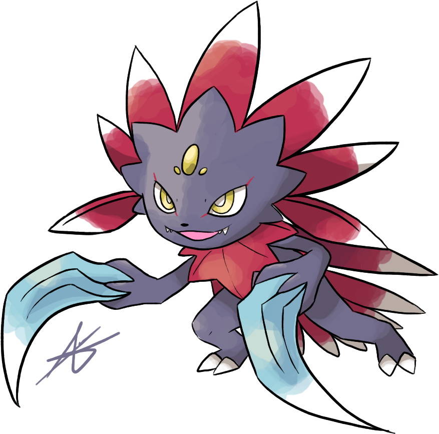 I Decided To Toy Around With The Idea For A Mega Weavile - Design (500x500), Png Download