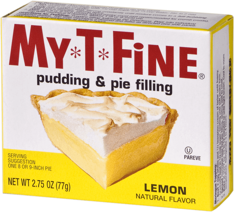 My*t*fine Lemon Cooked Pudding - My-t-fine Pudding & Pie Filling, Lemon - 2.75 Oz (1024x693), Png Download