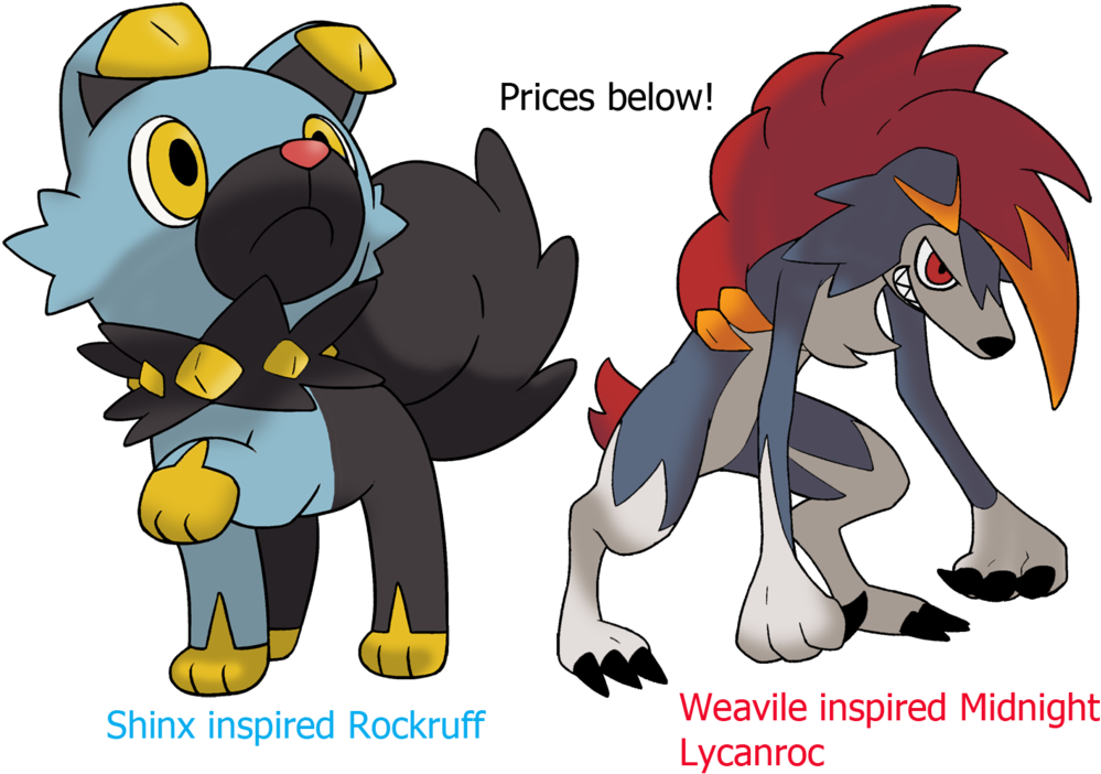 [ Img] - Shinx Rockruff (1024x767), Png Download