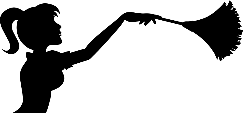Maid - Maid Silhouette (799x373), Png Download