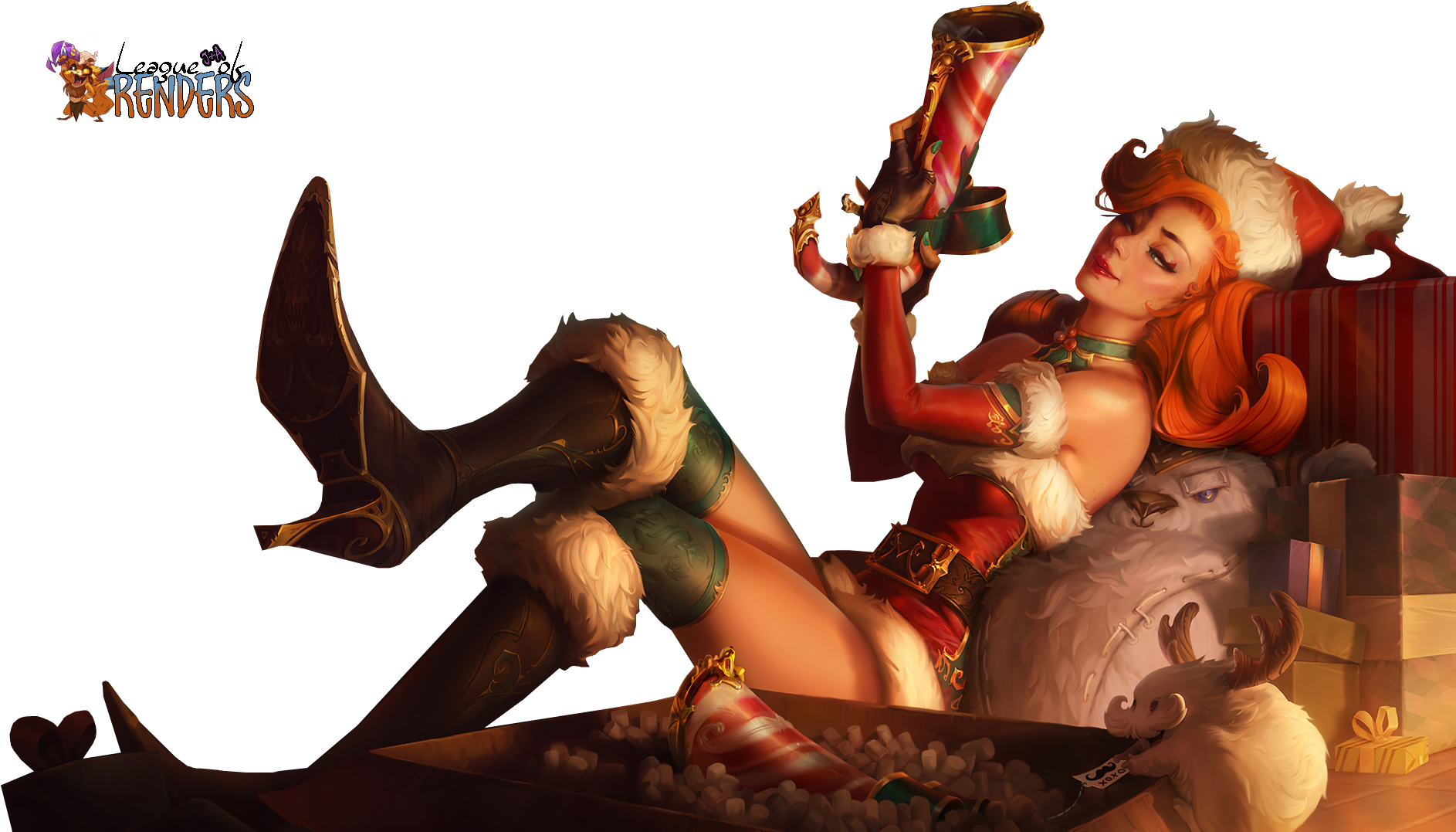 Candy Cane Miss Fortune Render (1910x1133), Png Download