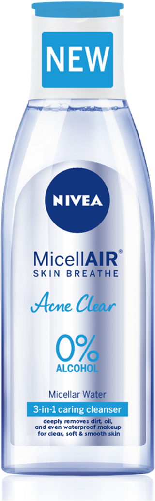 Made For Acne Prone Skin - Nivea Micellair Acne Clear (1011x1179), Png Download