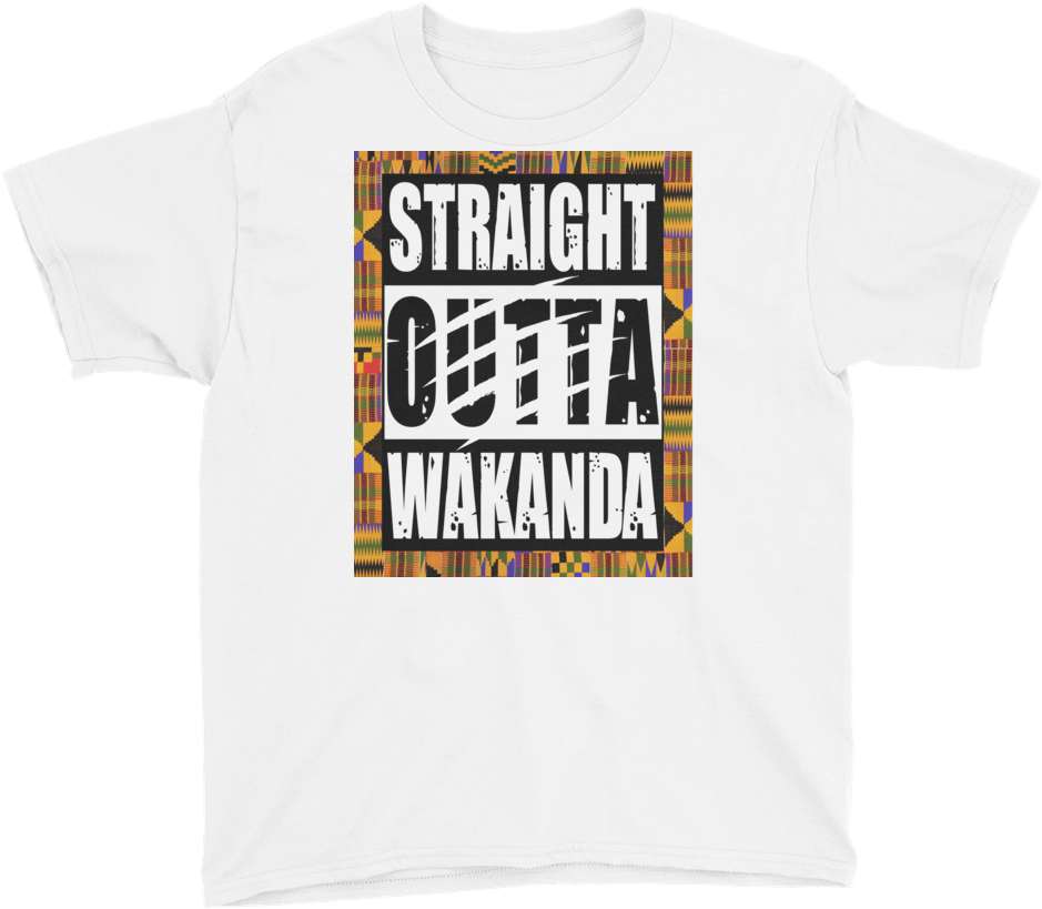 Straight Outta Wakanda Kids T Shirt - T-shirt (1000x1000), Png Download