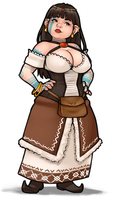 Bar Maid Png Vector Royalty Free - Dwarf Barmaid (437x689), Png Download