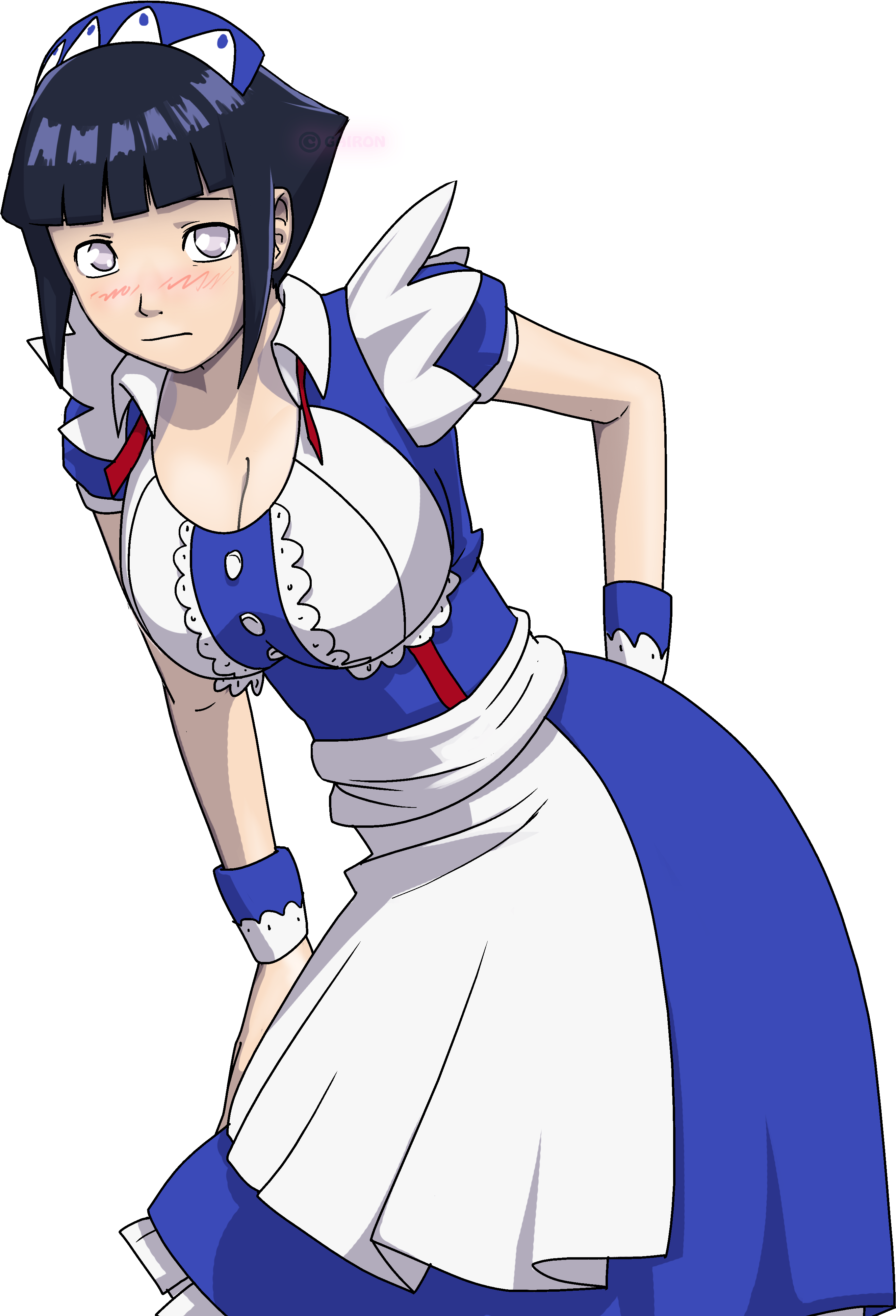 Hinata Maid - Naruto Hinata Maid (3000x4124), Png Download