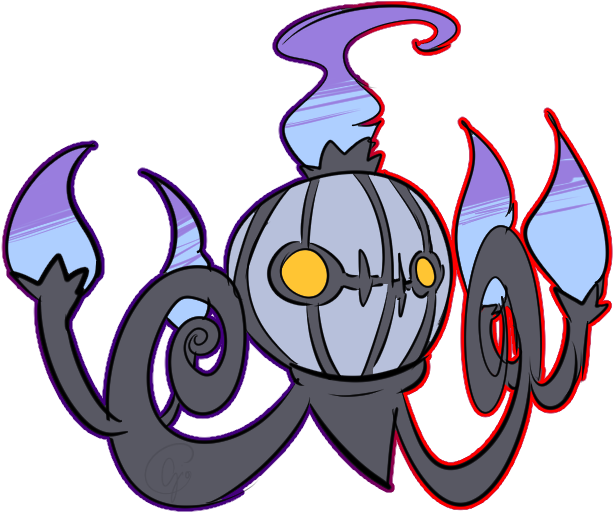 Litwick Lampent And Chandelure (800x600), Png Download