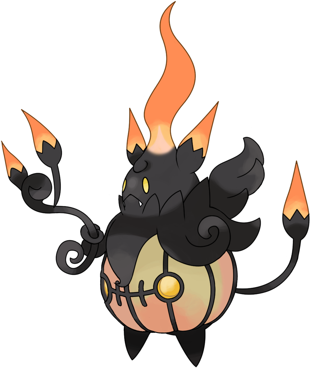 Jerry On Twitter - Pumpkaboo Chandelure (1200x1200), Png Download