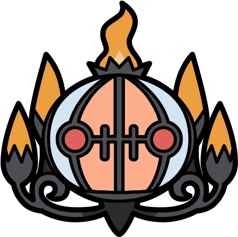 Shiny Chandelure Pokemon Shuffle - Покемон Shuffle (481x479), Png Download