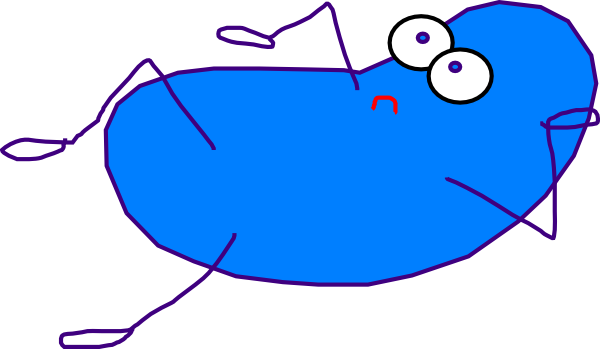 Blue Jelly Bean Clip Art - Blue Jelly Bean (600x349), Png Download