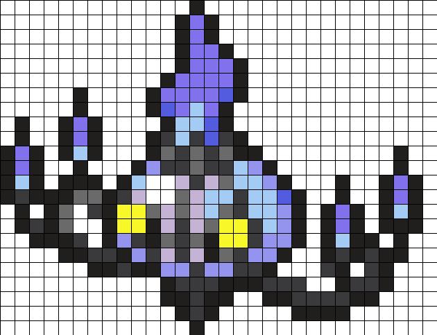 Cool Pokemon With Litwick Sprite - Perler Beads Pokemon Chandelure (630x483), Png Download