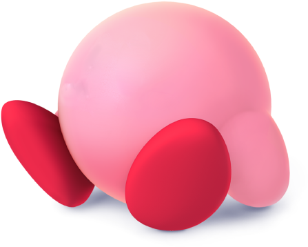 Super Smash Bros - Faceless Kirby (500x440), Png Download