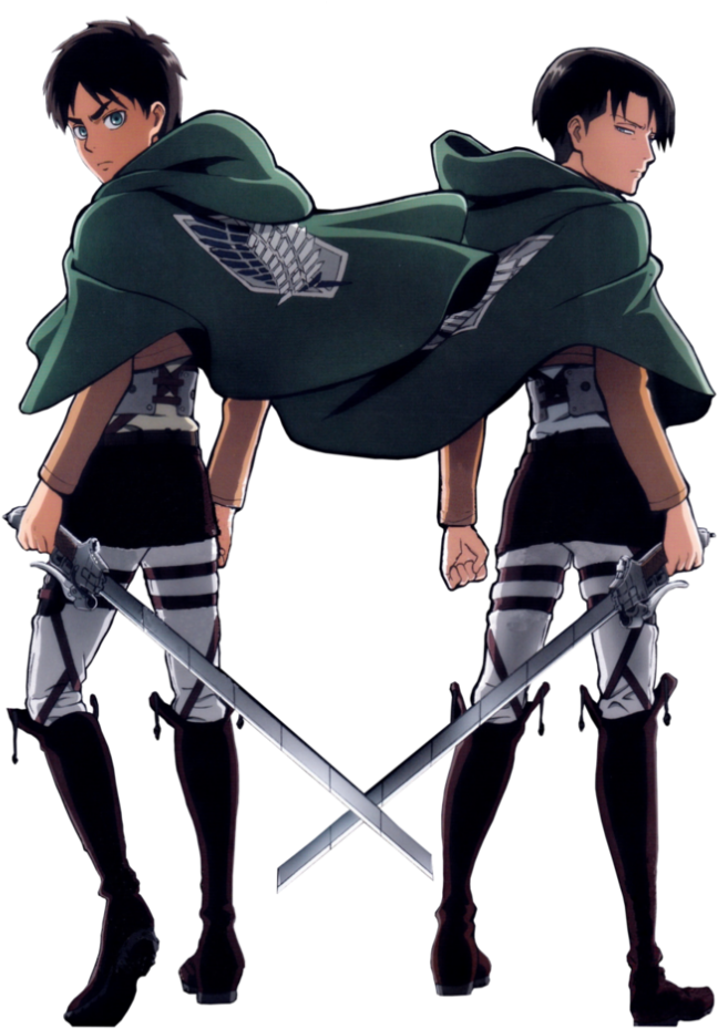 Shingeki No Kyojin Levi Eren - Levi X Eren Fight (771x1024), Png Download