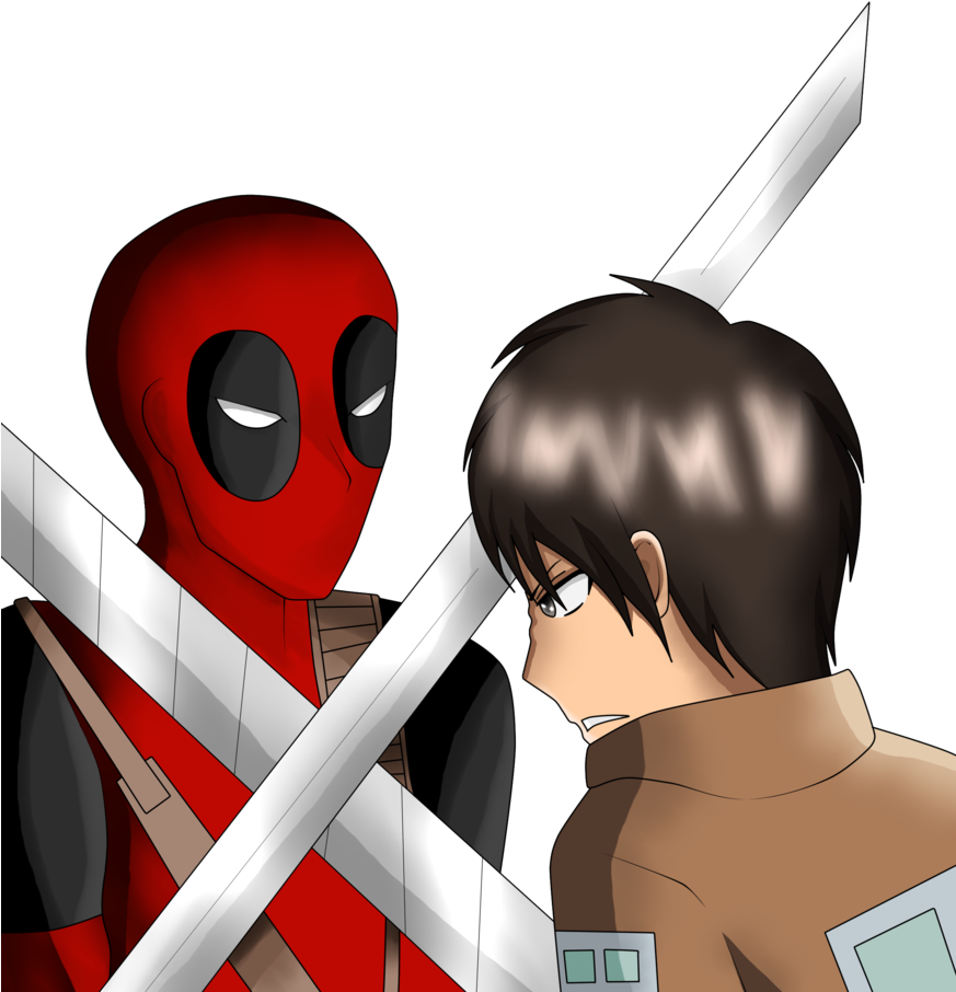 Eren Jaeger Vs Deadpool (872x917), Png Download