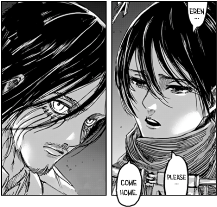But The Level Of Coordination Involved Makes Is Clear - Eren Jaeger X Mikasa Ackerman (500x410), Png Download