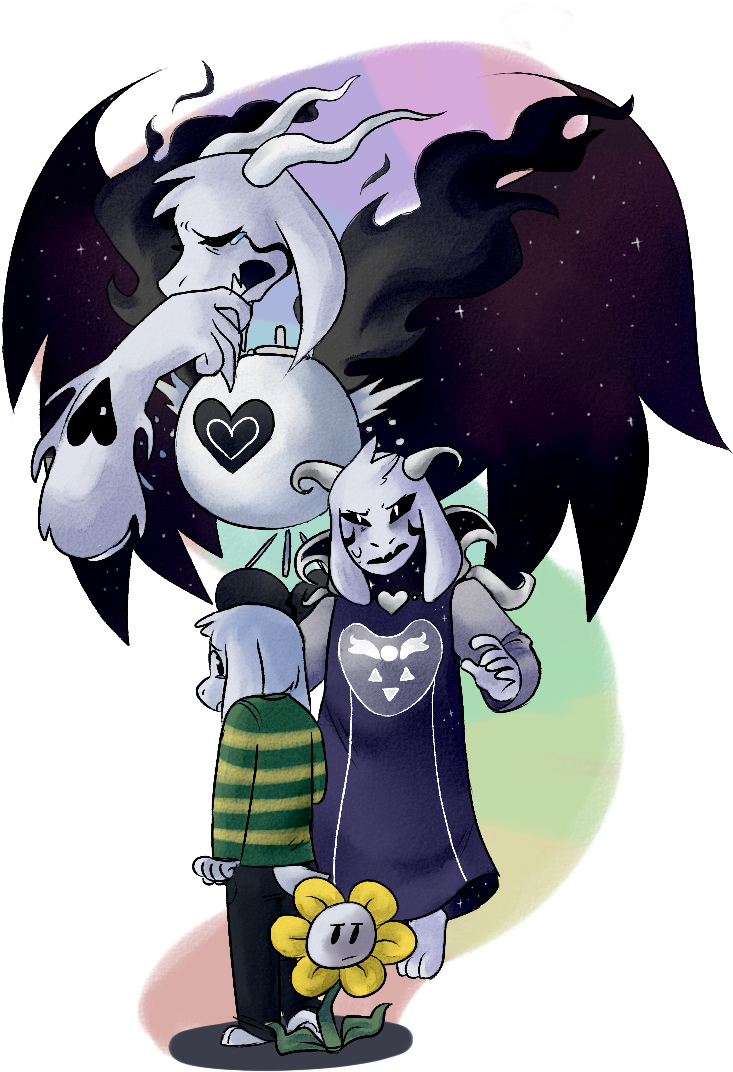 Just A Scared Little Kid - Undertale Asriel Scary (768x1105), Png Download