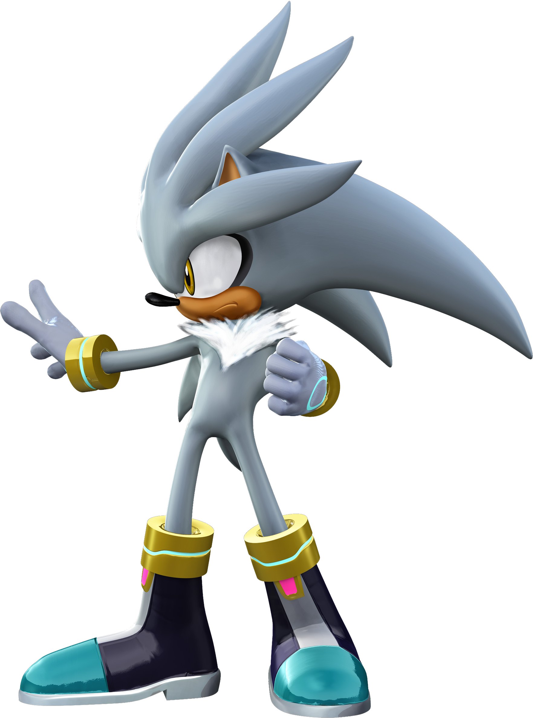 Silver The Hedgehog - Silver The Hedgehog Back (1763x2375), Png Download