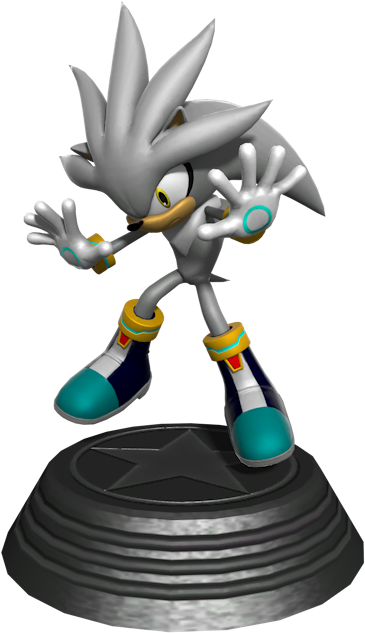 Download Zip Archive - Silver The Hedgehog 3d Printer Model (750x650), Png Download