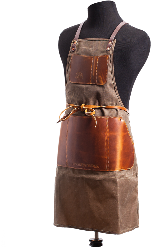 Orox Brown Canvas And Leather Apron - Brown Leather Apron (1060x1060), Png Download