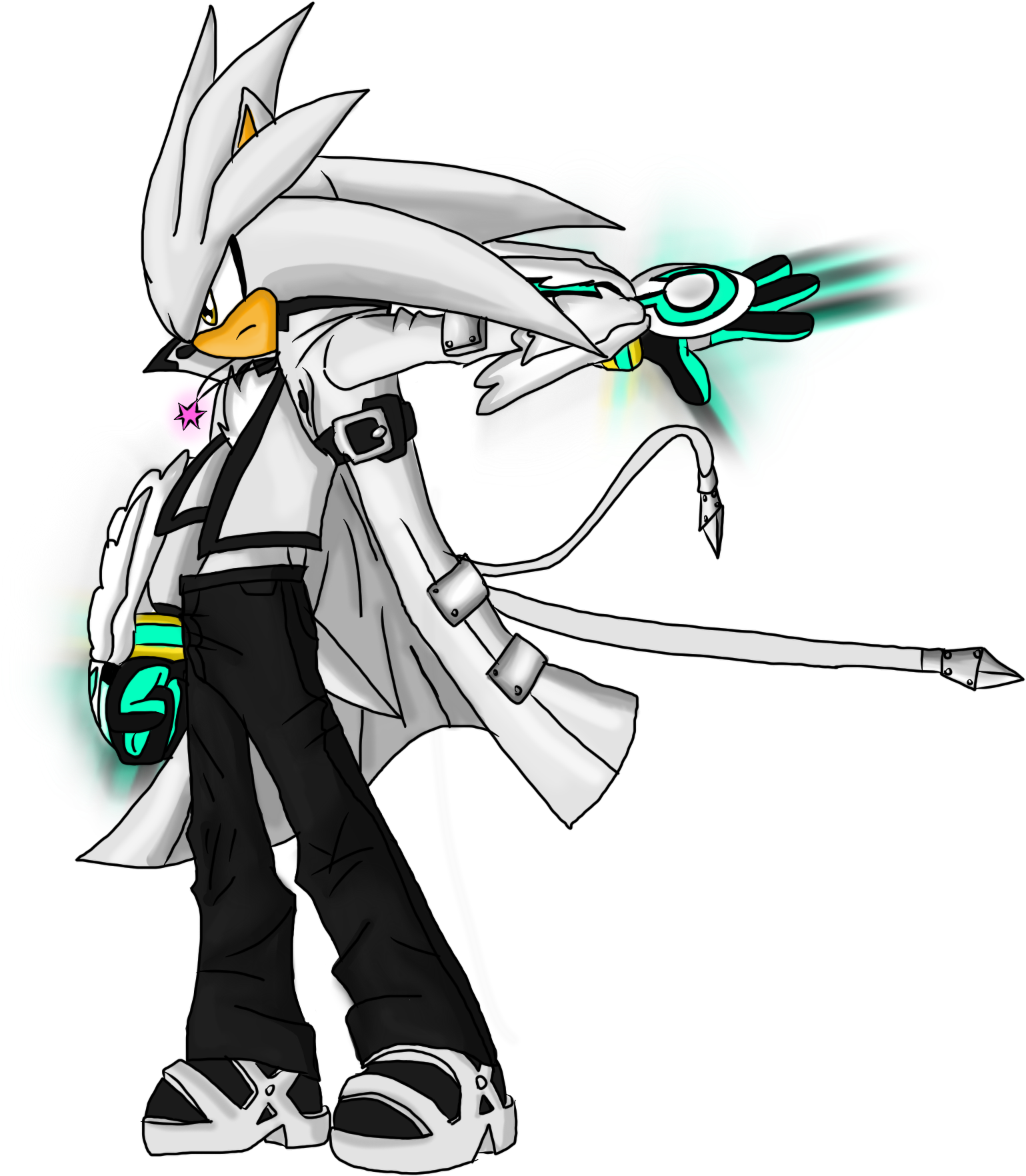 Vector Free Library Silver The Hedgehog Charge By Mkf - Silver The Hedgehog Clothes (2048x2048), Png Download