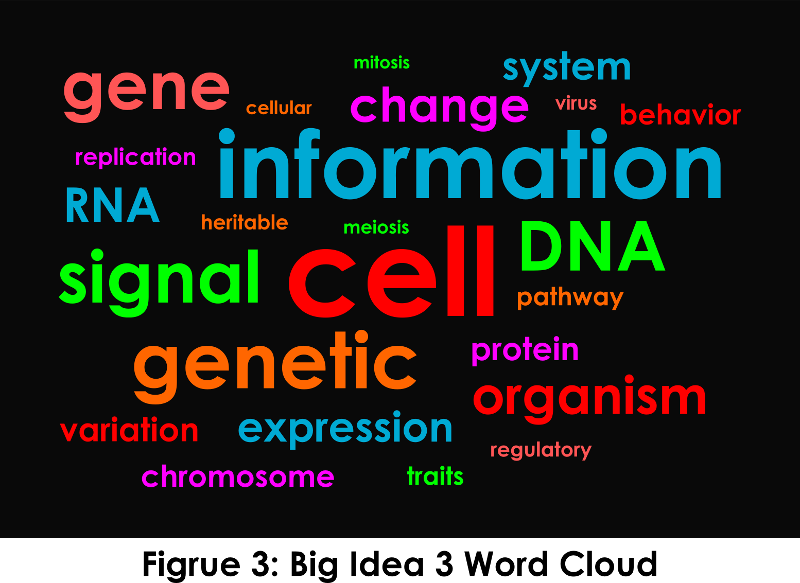 Big Idea 3 Word Cloud - Big Biology Words (1554x1133), Png Download