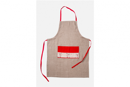 Kitchen Linen Apron „christmas Deer“ - Apron (450x455), Png Download