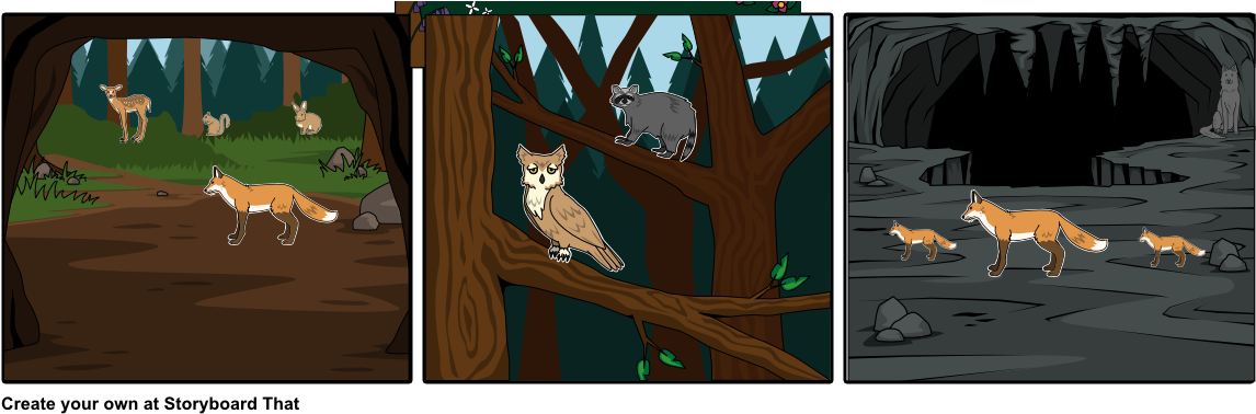 The Foxes Life Spawn - Cartoon (1164x385), Png Download
