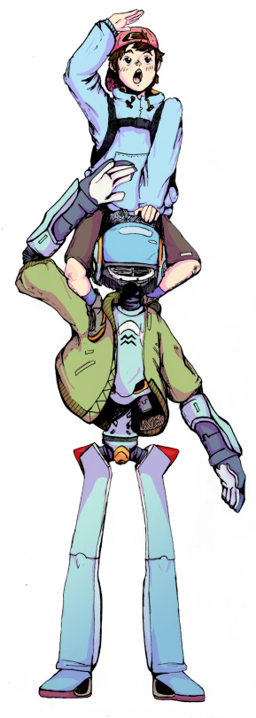 Fooly Cooly - Cartoon (289x810), Png Download