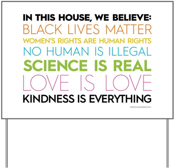 In This House, We Believe - House Black Lives Matter Sign (350x350), Png Download