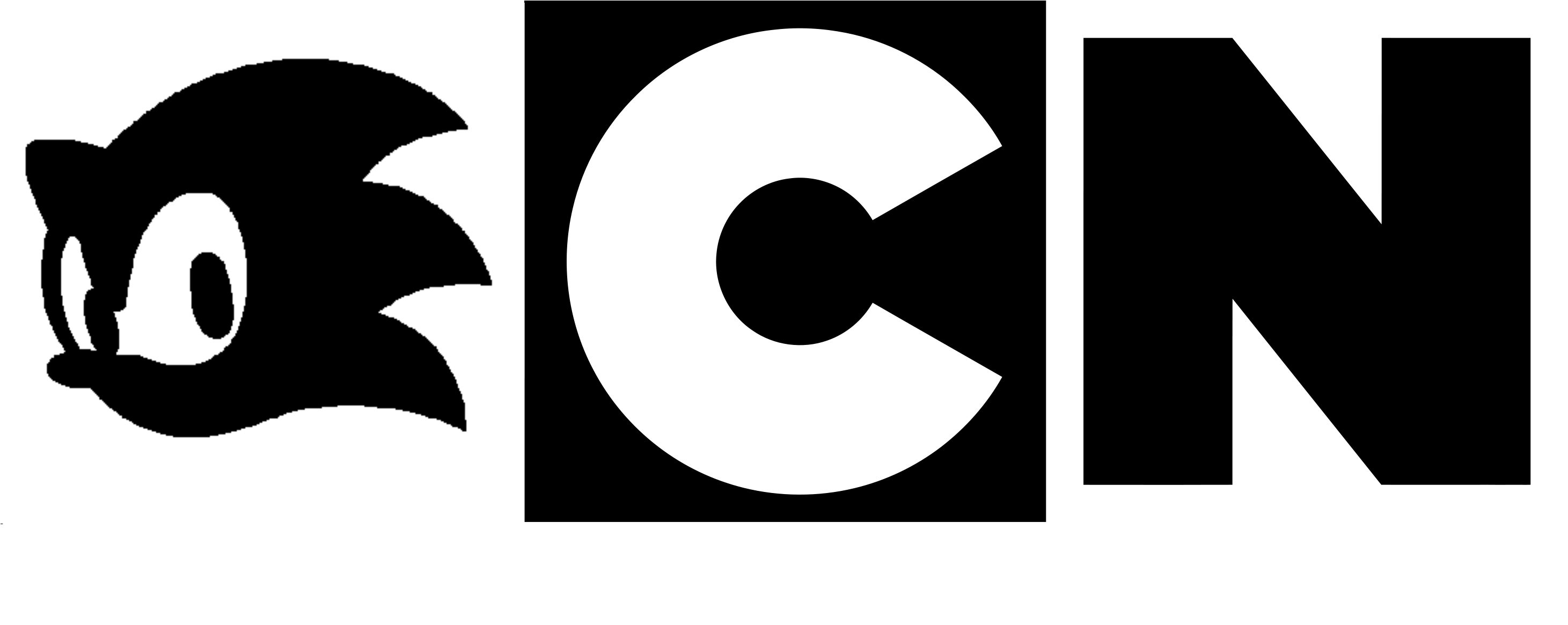 Cartoon Network Logo Black (3328x1408), Png Download