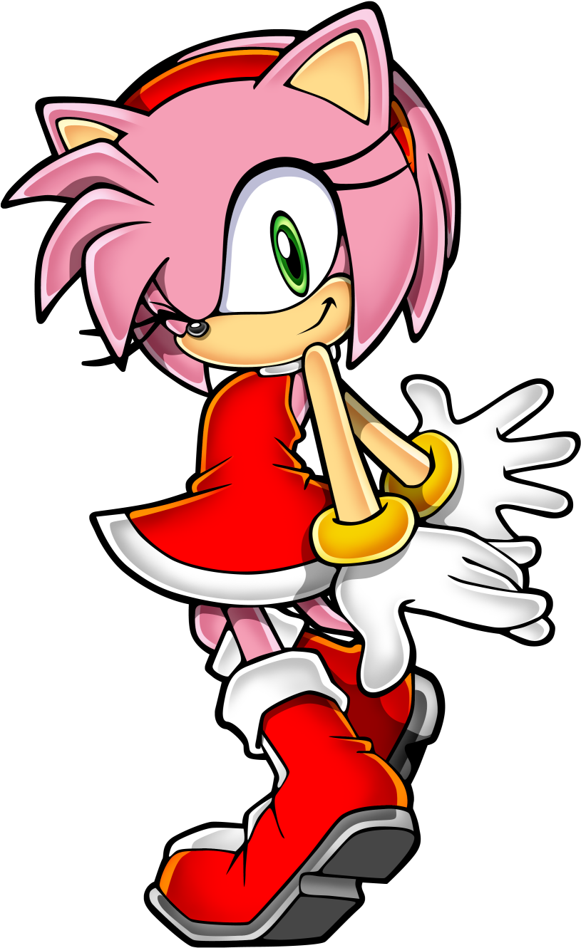 Amy Rose - Amy Rose Sonic Advance (850x1378), Png Download