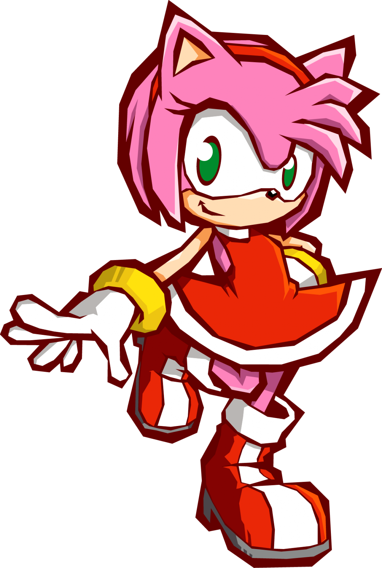 No Caption Provided - Amy Rose Sonic Battle (1293x1920), Png Download