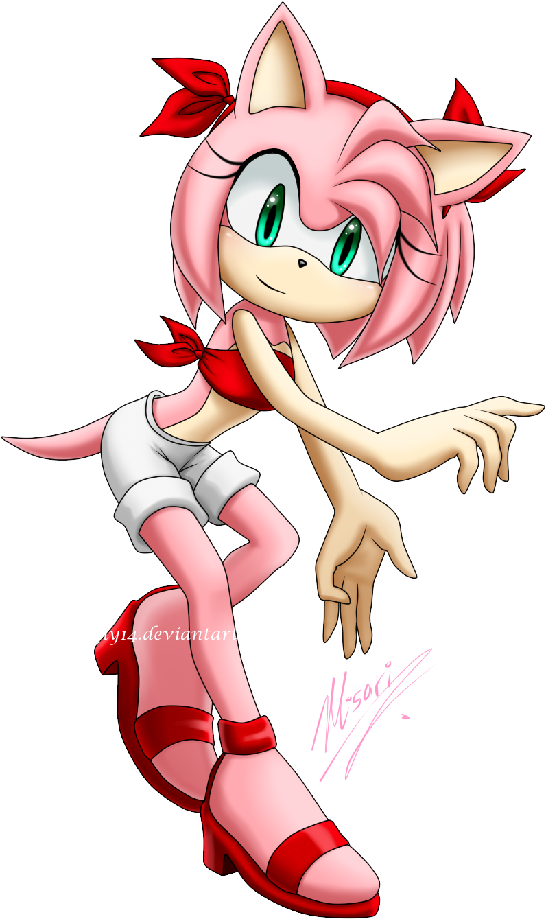 Equestria » Canterlot Avenue - Amy Rose Con Pelo Largo (973x1417), Png Download