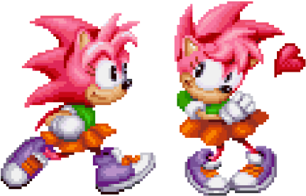 Sonic Classic Amy Rose, HD Png Download , Transparent Png Image