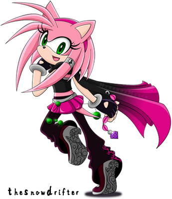 Amy Rose By Thesnowdrifter (345x400), Png Download
