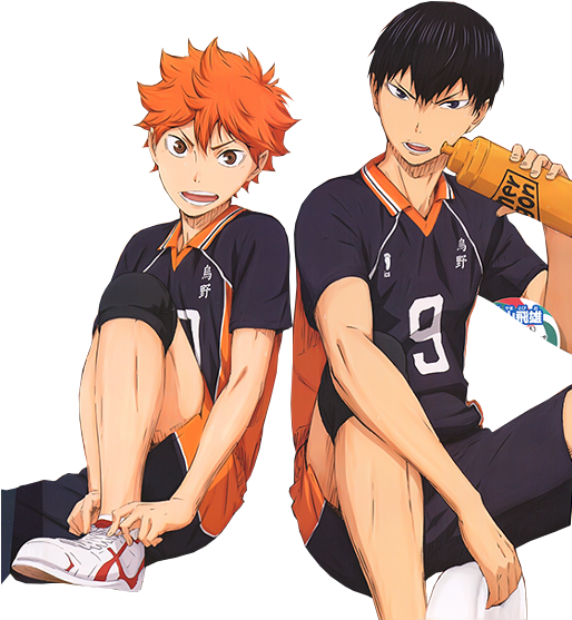 Hinata - Kageyama And Hinata (513x564), Png Download