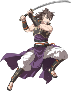 Hinata Wild Samurai Btlface - Fire Emblem Heroes Hinata (340x388), Png Download