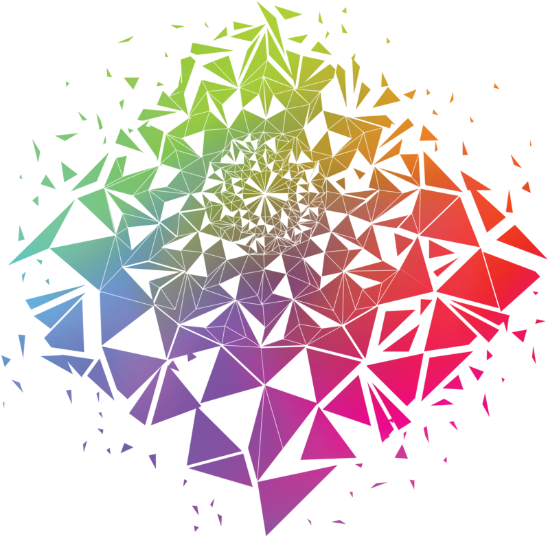 Geometric By Winterwolfmedia On Clip Art Black And - Geometric Shattering Png (800x800), Png Download