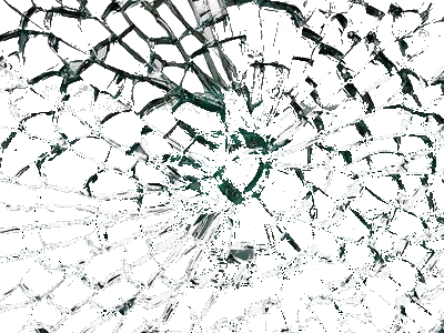 Shattered - Brittle Fracture Of Glass (400x300), Png Download