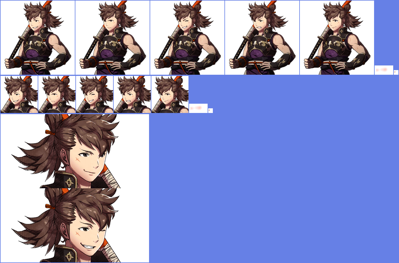 Click For Full Sized Image Hinata - Fire Emblem Hinata Portrait (1376x908), Png Download